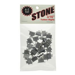 Stone Tattoo Digits Set 5/16" Complete Number # Set 0-9  Metal w/Plastic NEW 
