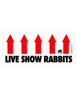 DIRECTIONAL "Live Show Rabbits" Decal