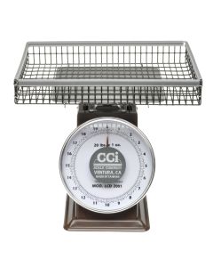 SPRING DIAL SCALE W/ BASKET, 20 LB.